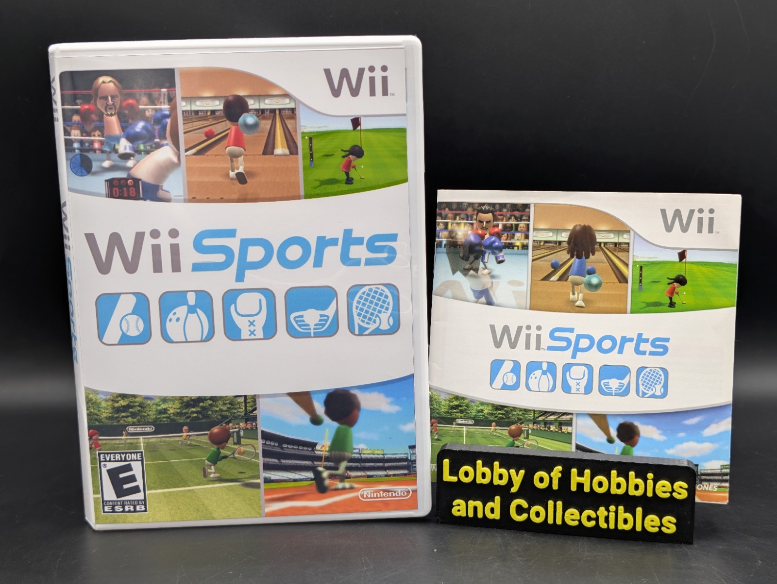 Wii Sports ( Wii ) 1.0 Version -W/Case & Reprinted Cover-Near Mint Disc – Tested