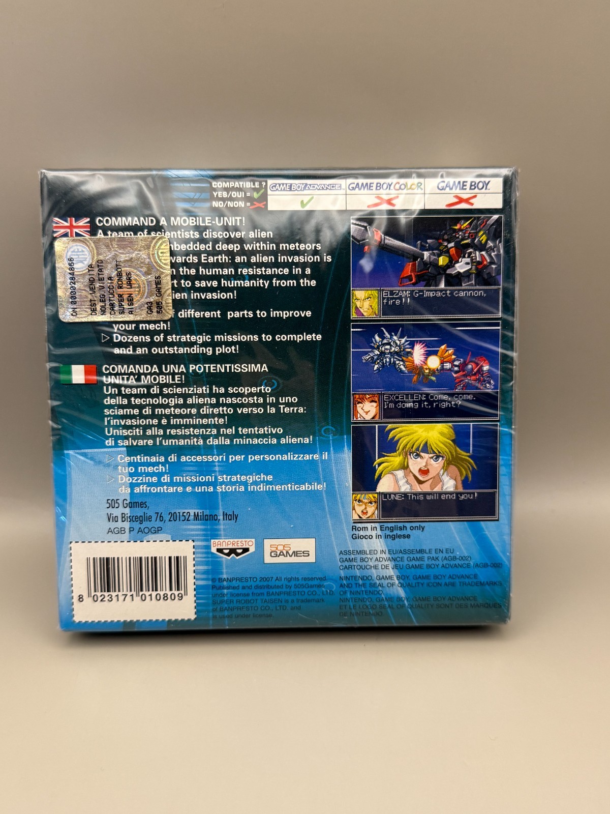 Super Robot Taisen: Original Generation GBA Factory Sealed Pal Version