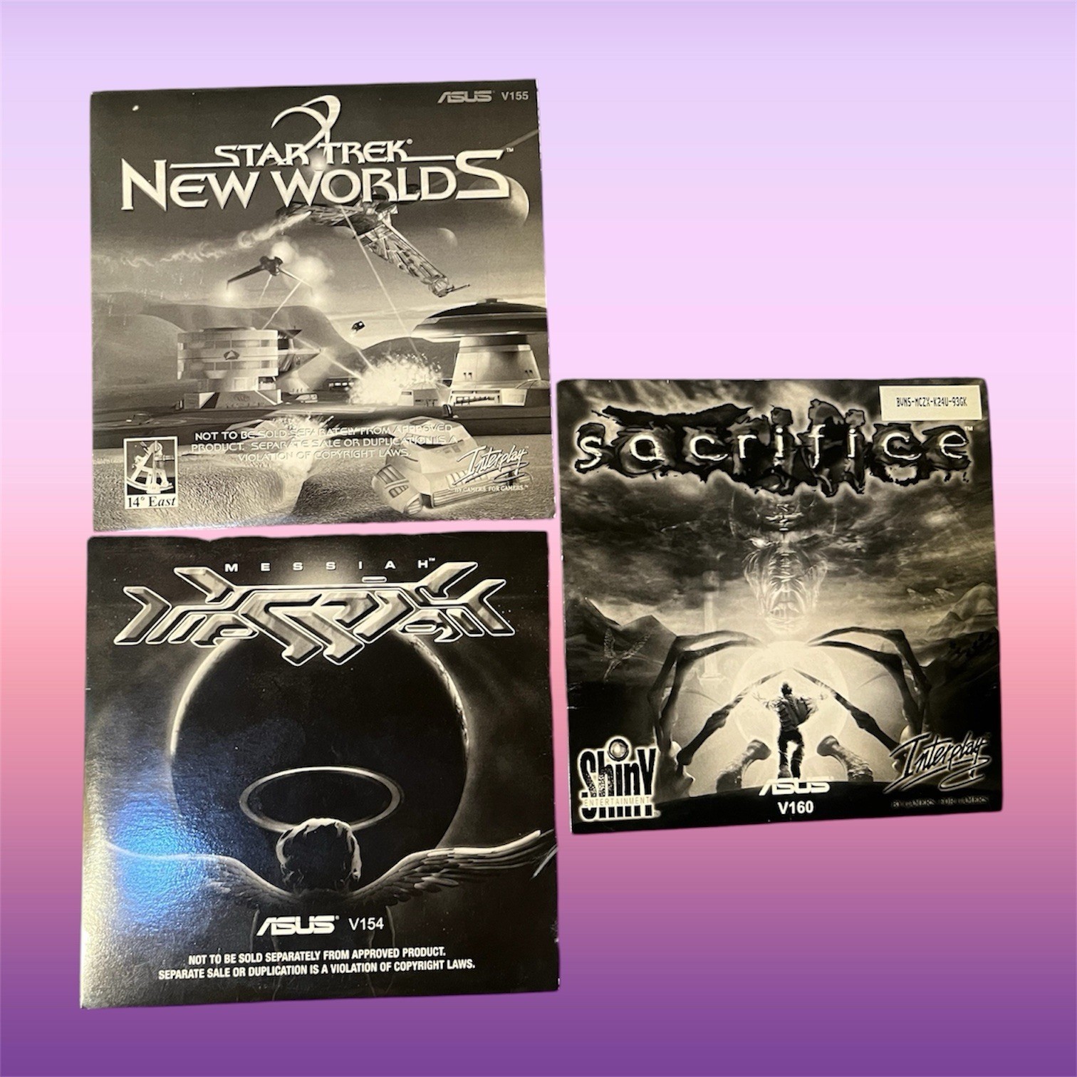 Sacrifice Star Trek New Wrolds Messiah PC 2000 Demo Promo Games In Slipcover