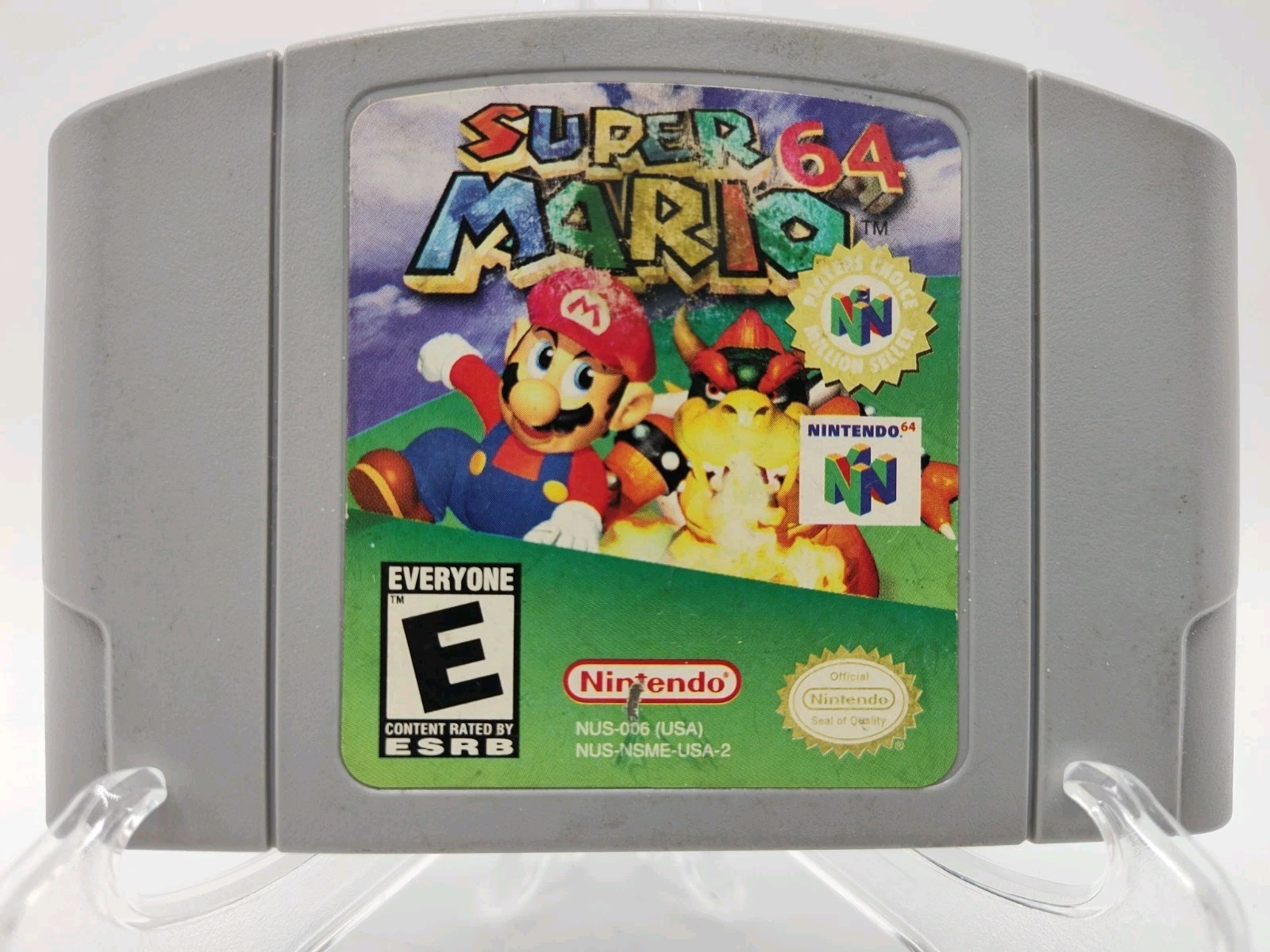Super Mario 64 (N64, 1996) VGC w/ Manual + Case Protector Cleaned & Tested READ!