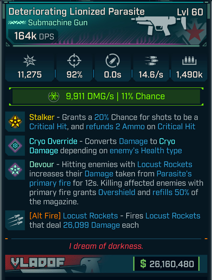 Borderlands 4 • MODDED PEARL SMG • Parasite Corr • 164k DPS Lvl 60 • PS PC XBOX