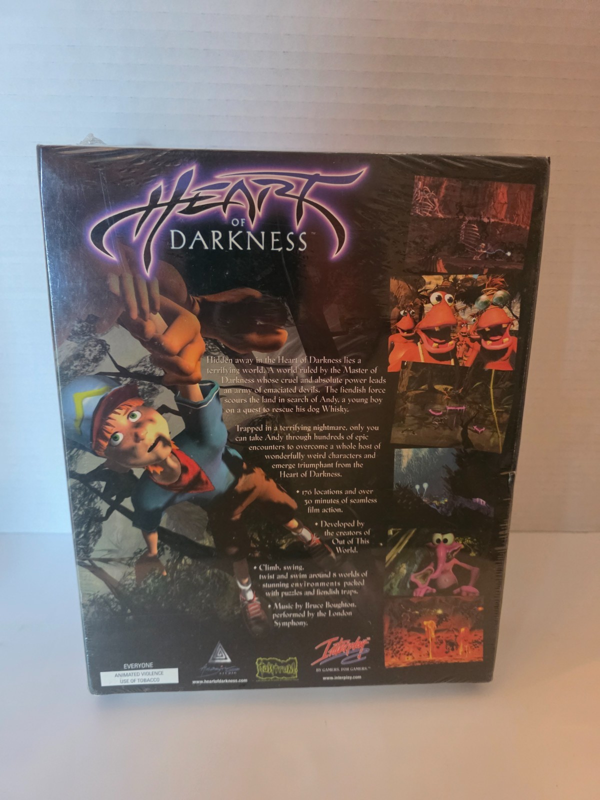 Heart of Darkness Big Box PC Game Interplay 1998 Sealed Windows 95/98/NT