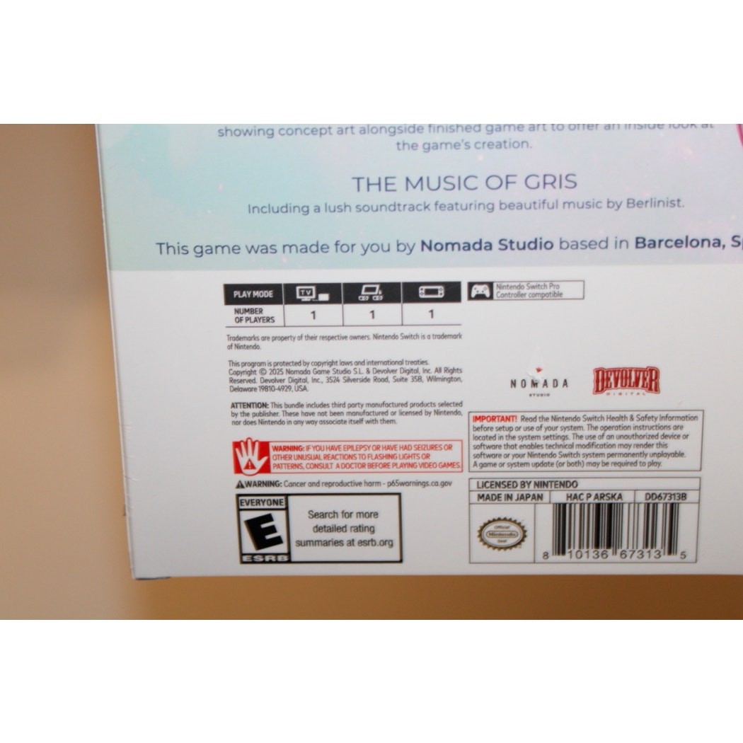 Gris Nintendo Switch Deluxe Devolver Edition 2025 BRAND NEW SEALED