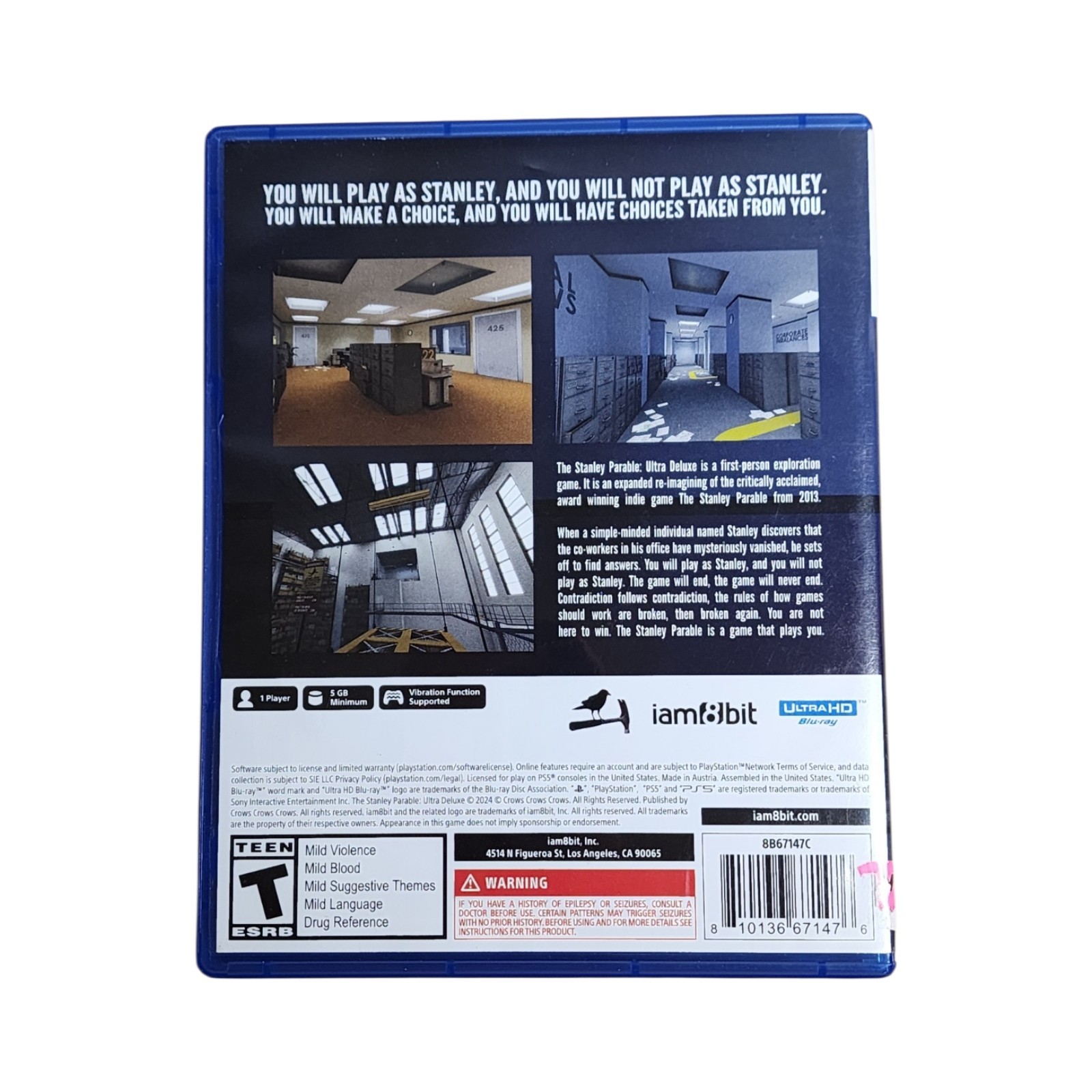 The Stanley Parable Ultra Deluxe Sony PlayStation 5 Used PS5 Video Game FreeShip