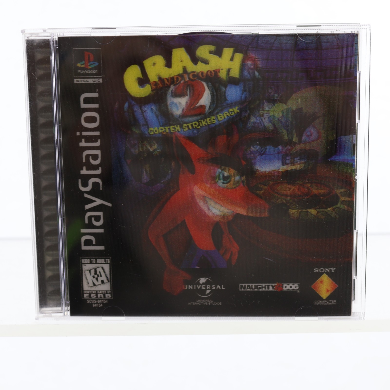 Crash Bandicoot 2 PS1 PlayStation 1 Complete CIB Holo Cover