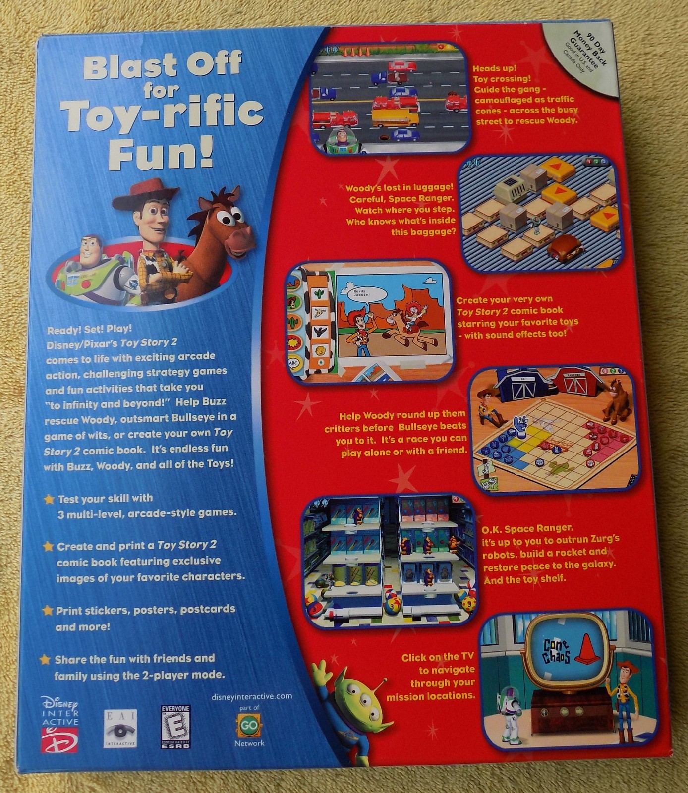 Toy Story 2 Activity Center – 1999 Disney Pixar Windows/MAC Big Box CD ROM