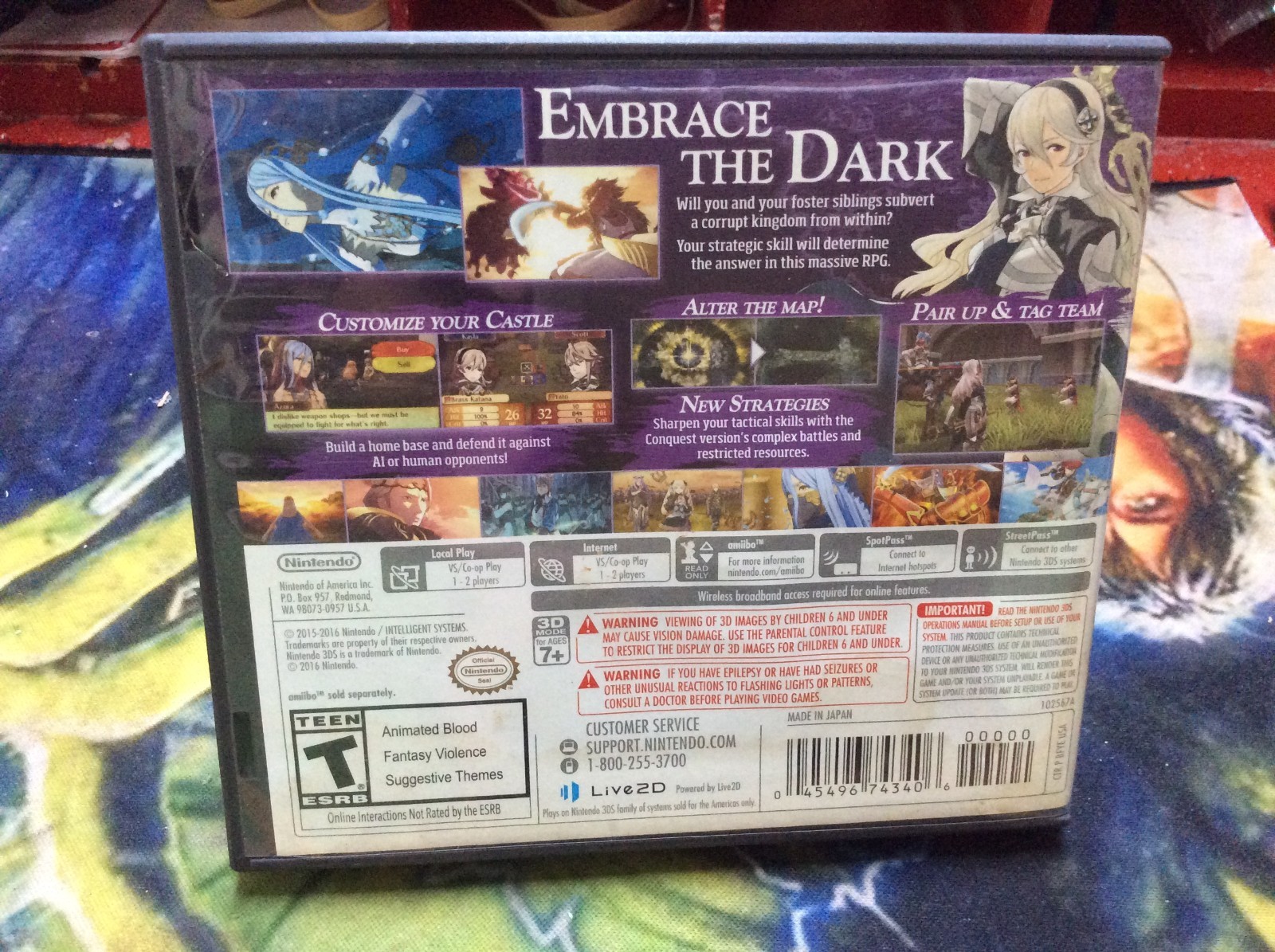 Fire Emblem Fates: Conquest Nintendo 3DS IN ORIGINAL CASE