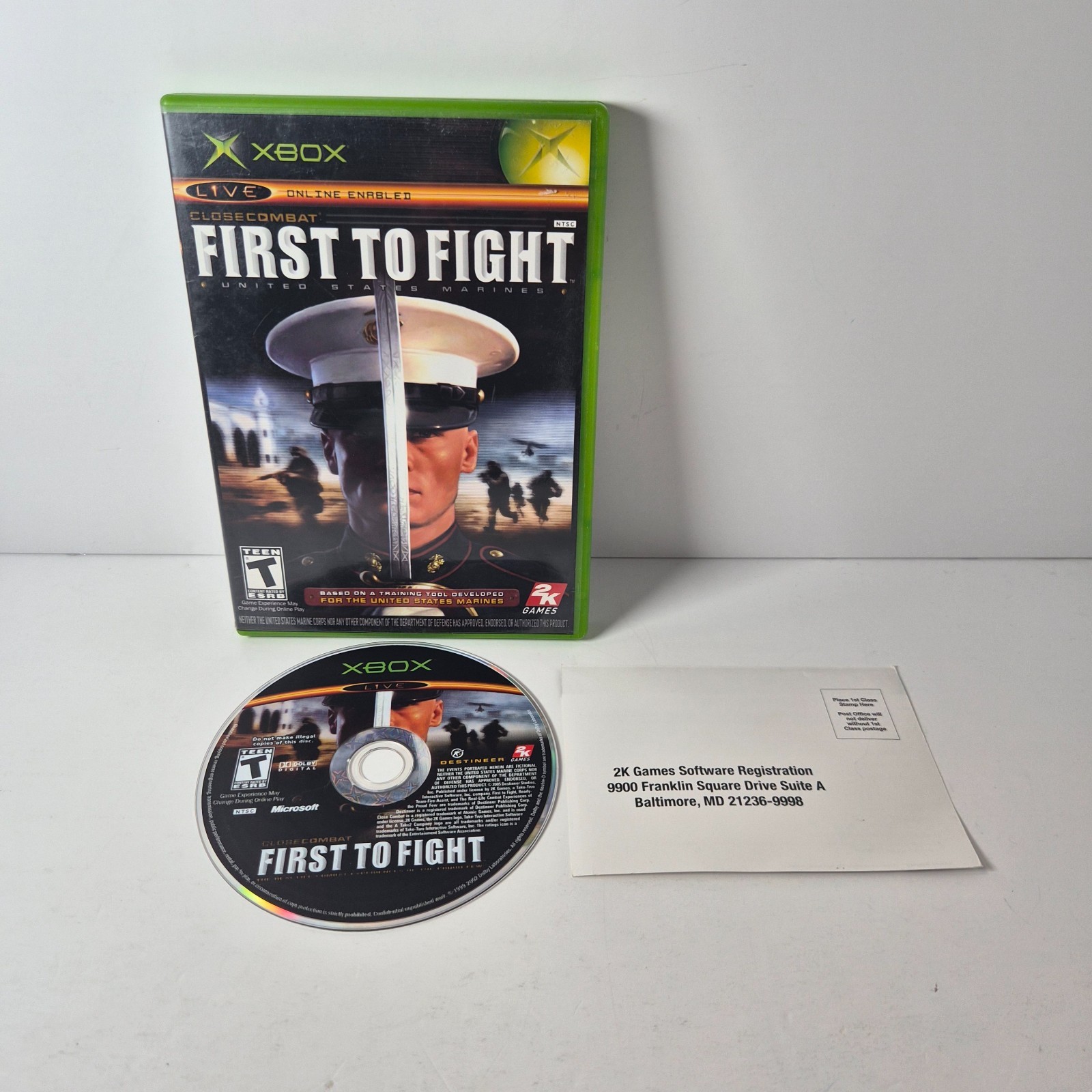 Close Combat First to Fight Xbox Complete w/ Registration Insert Tested