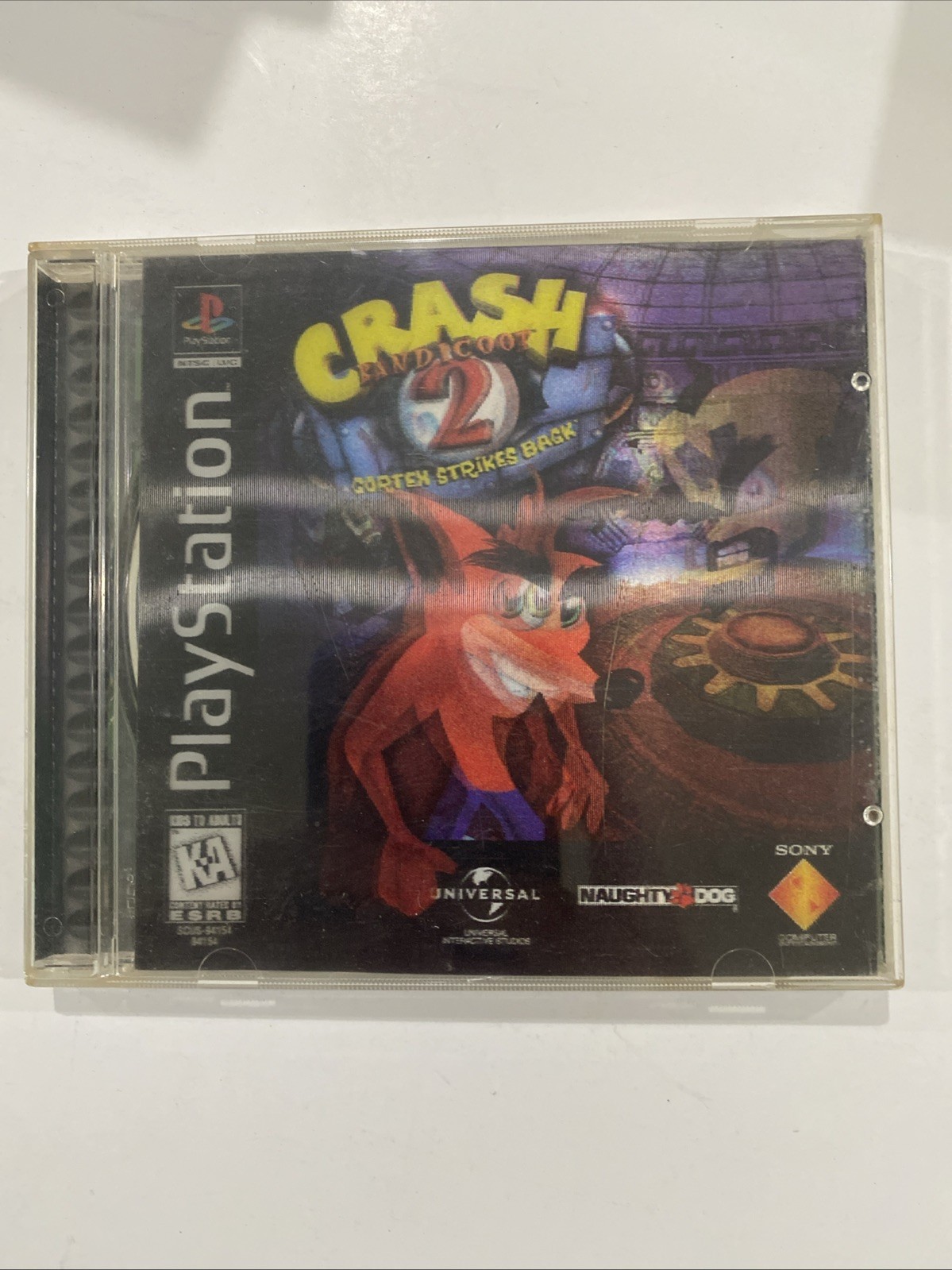 Crash Bandicoot 2: Cortex Strikes Back (Sony PlayStation 1) Holo, No Manual