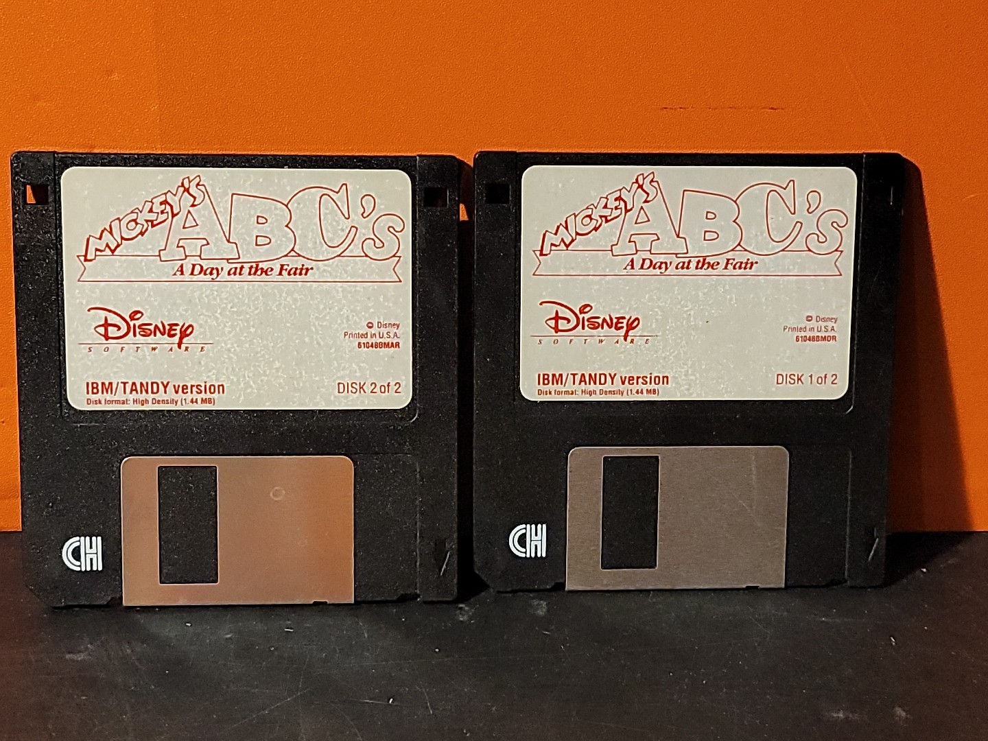 Disney Software Mickey’s ABC’s A Day at the Fair IBM Tandy Computer Floppy Game
