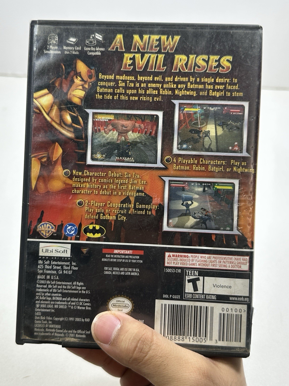 Nintendo GameCube Disc Case No Manual TESTED Batman: Rise of Sin Tzu CF