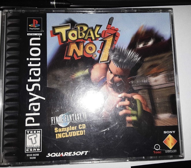 Tobal No. 1 (PlayStation 1, 1996) + Final Fantasy VII Sampler CD Jewel Case PS1