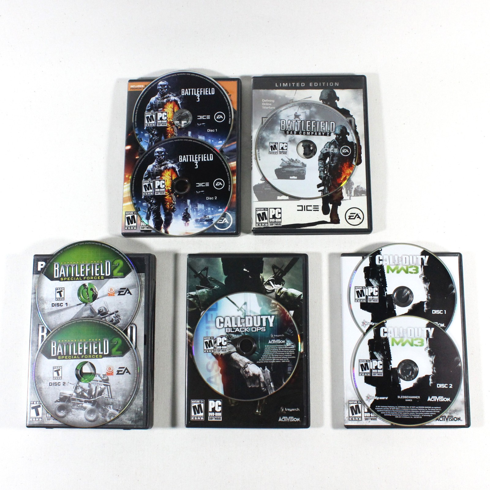 Lot of 16 Classic FPS Action Shooter PC Games, Various Titles – Free Shipping