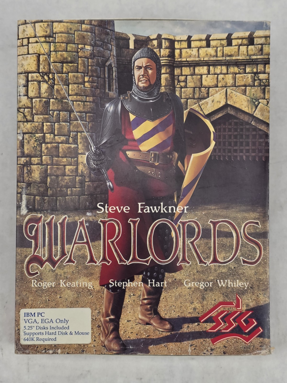 Steve Fawkner Warlords BIG BOX PC 5.25″ Floppy SSG 1990 Original