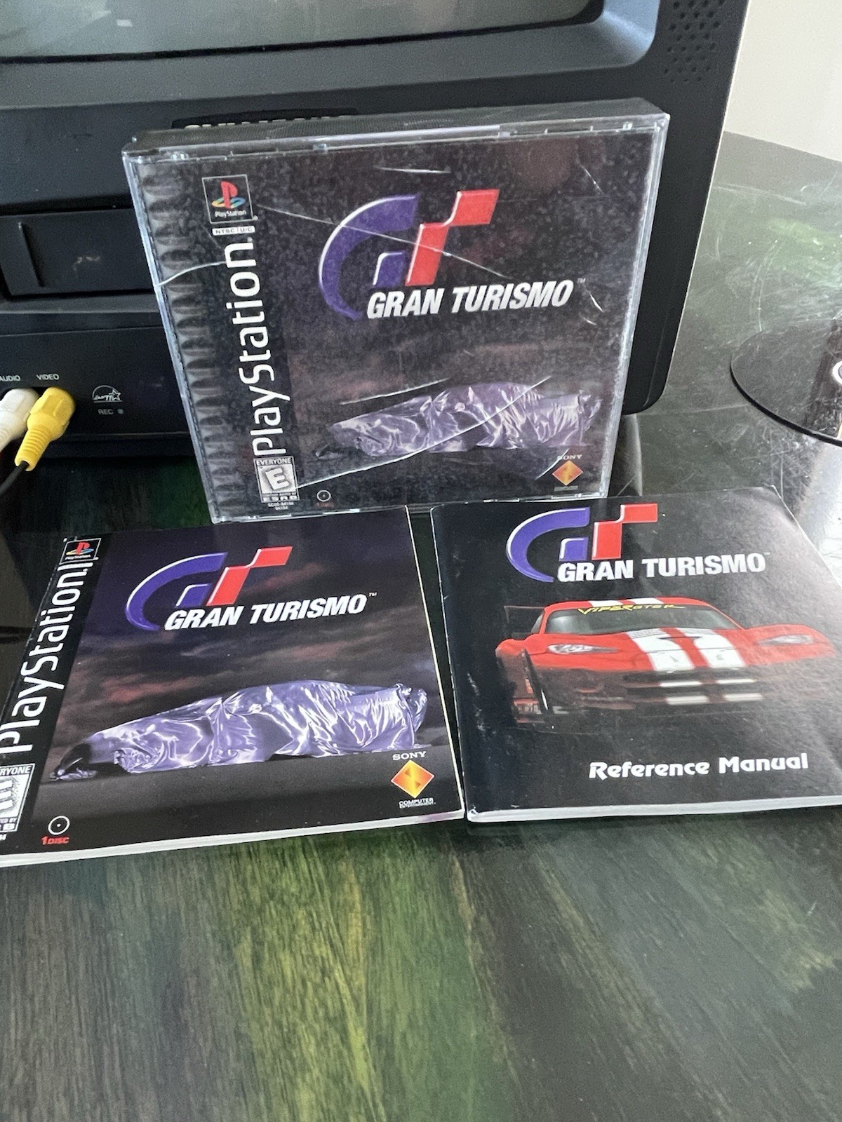 Gran Turismo Sony PlayStation 1 PS1 Black Label Authentic Case Manual Disc