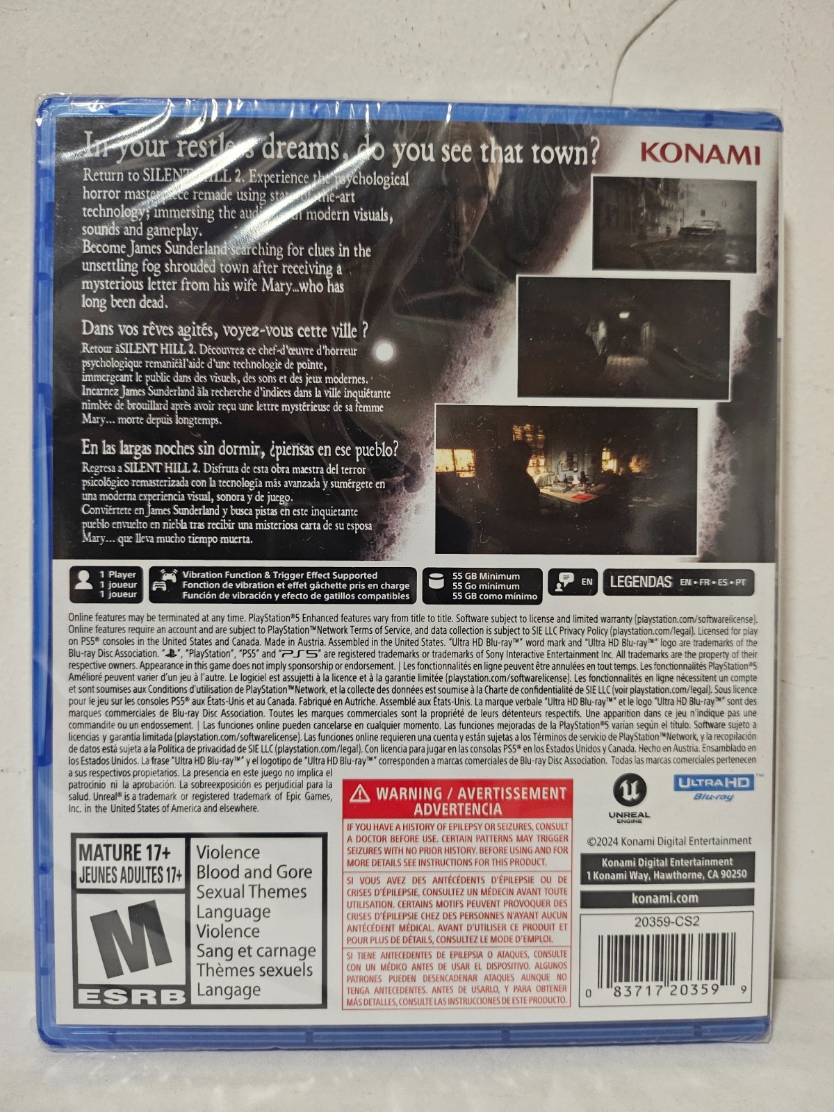 Silent Hill 2 for Sony Playstation 5 PS5 – New Sealed