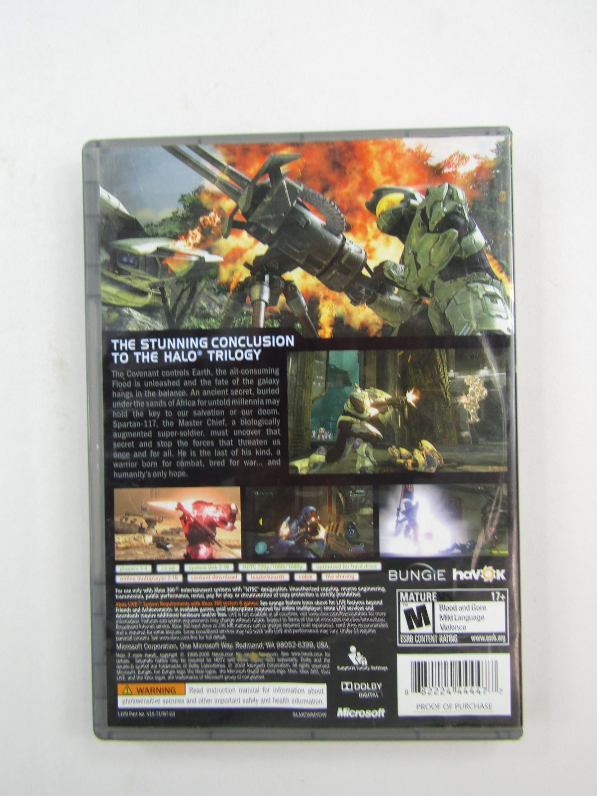 Halo 3 XBOX 360 Platinum Hits Video Game Bungie Microsoft CIB Complete