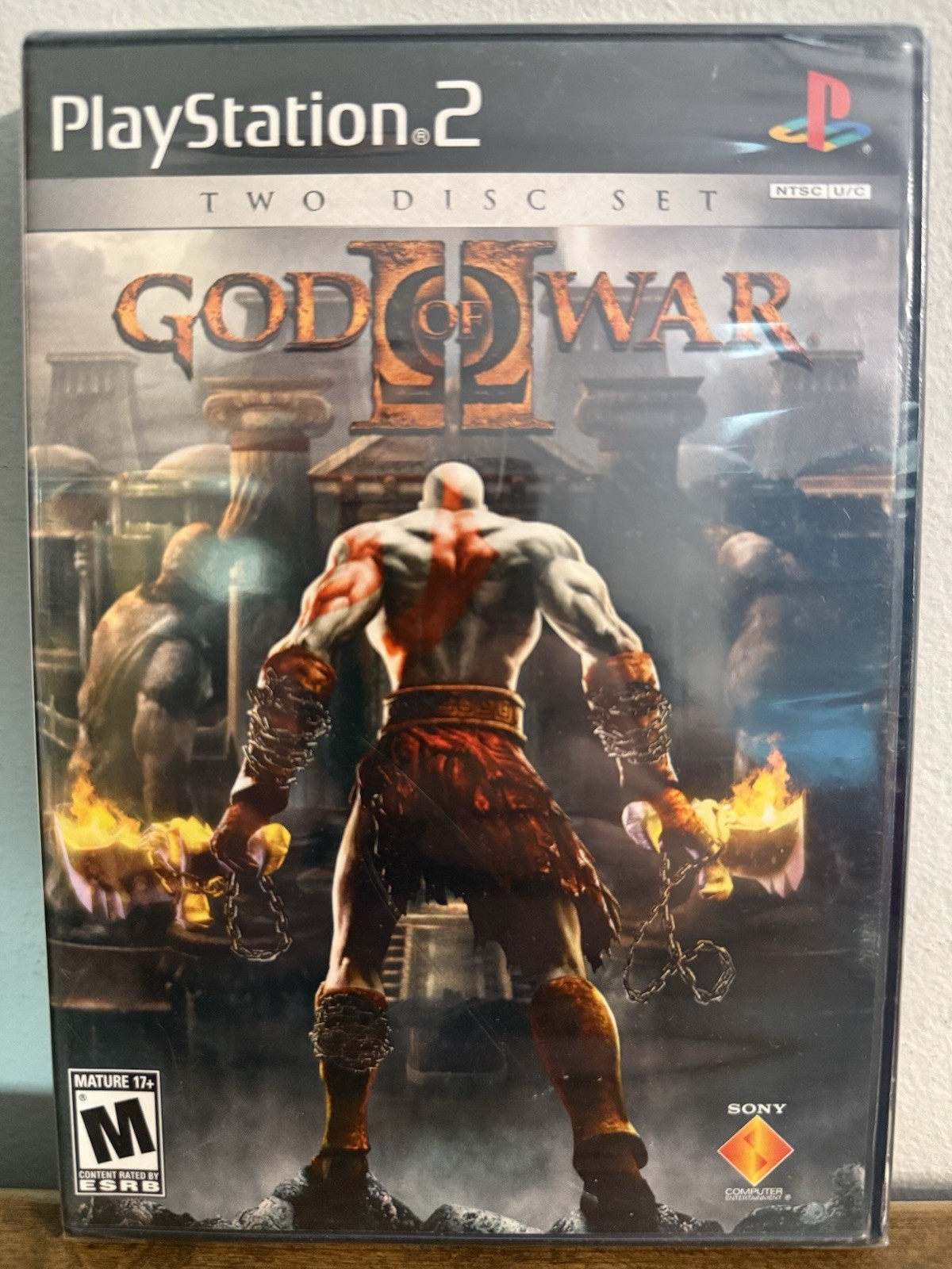 God of War II (Sony PlayStation 2, 2007) Two Disc Set Brand New Sealed No Tears