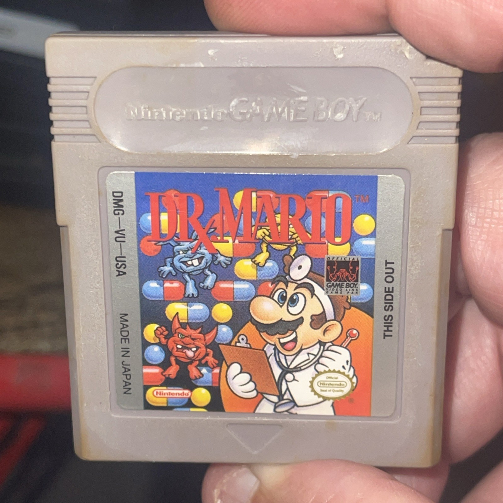 Dr. Mario Game Boy Nintendo 1990 Tested Free Shipping