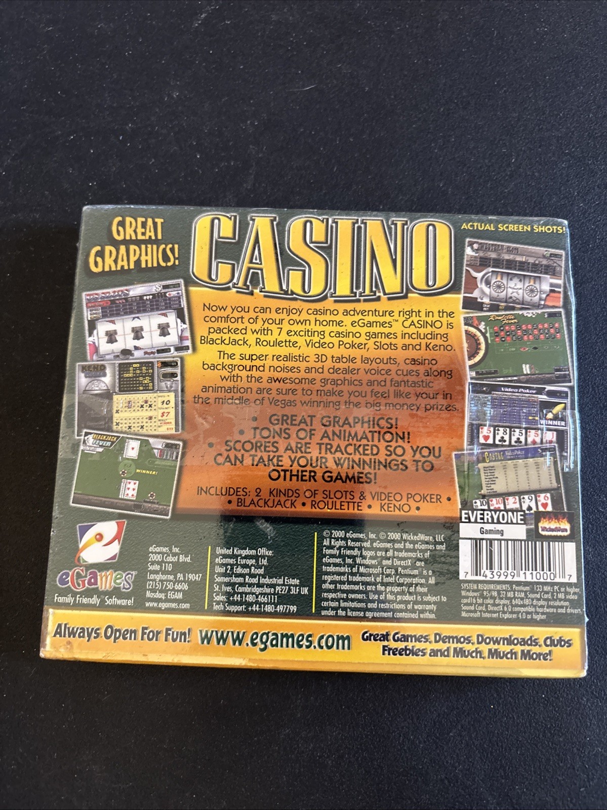 Egames Casino PC Windows 95/98