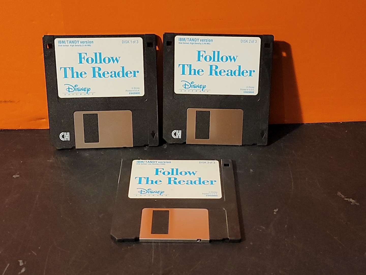Disney Follow The Reader Software IBM Tandy Version 3.5″ Floppy Disks Game