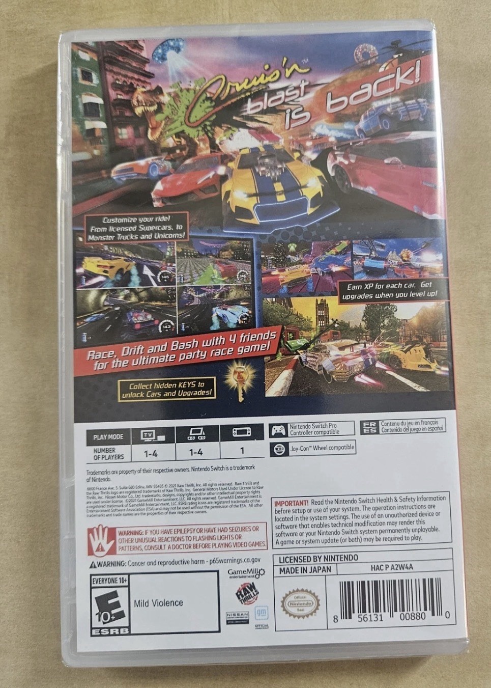 Cruis`n Blast – Nintendo Switch – USA Cartridge – New + Sealed OOP