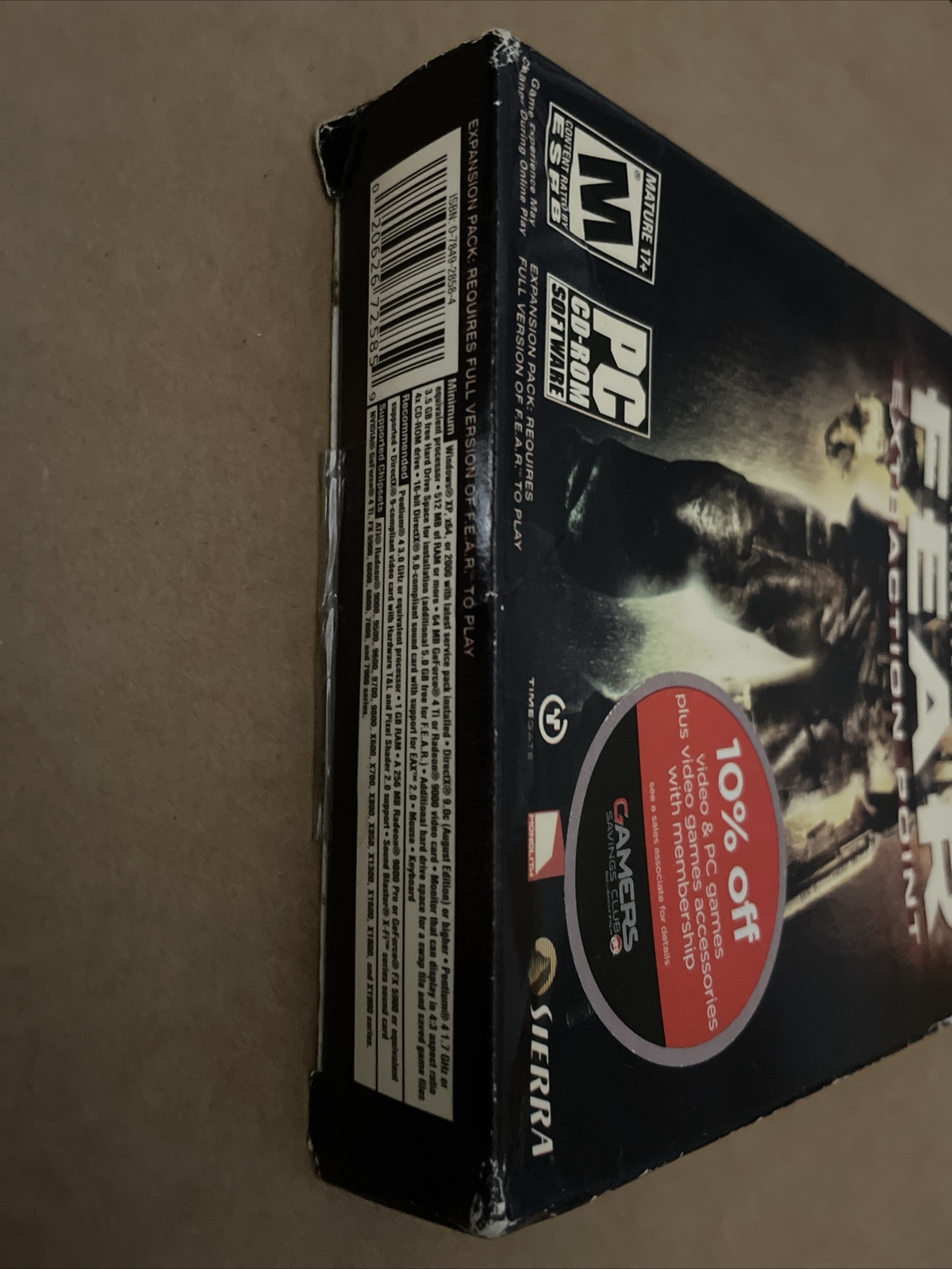 F.E.A.R. Extraction Point Expansion Pack for PC CD-ROM(Brand New/Factory Sealed)