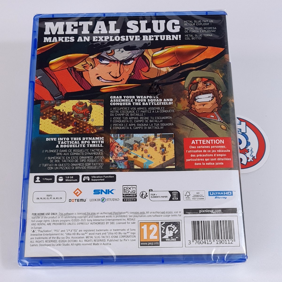 Metal Slug Tactics PS5 EU Game New (Multi-Languages/SNK-Dotemu-Pix’n Love)