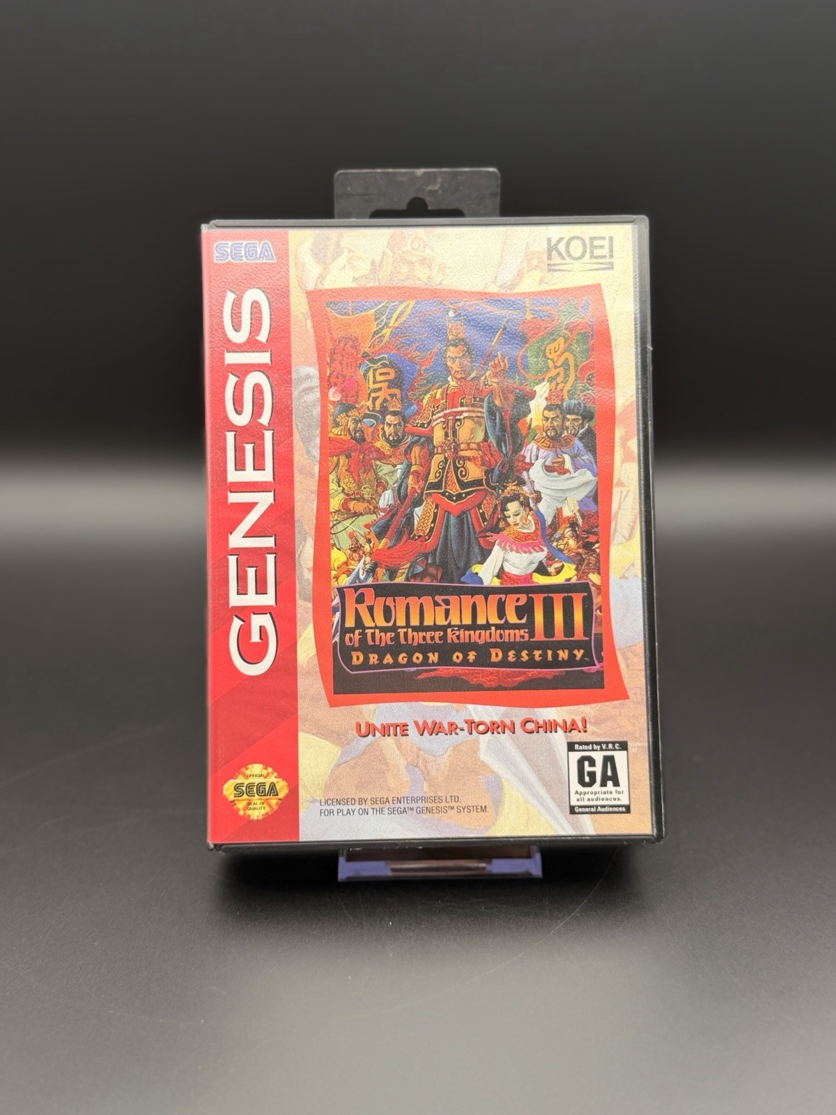 ROMANCE OF THE THREE KINGDOMS IIl SEGA GENESIS 100% COMPLETE IN BOX W/POSTER/REG