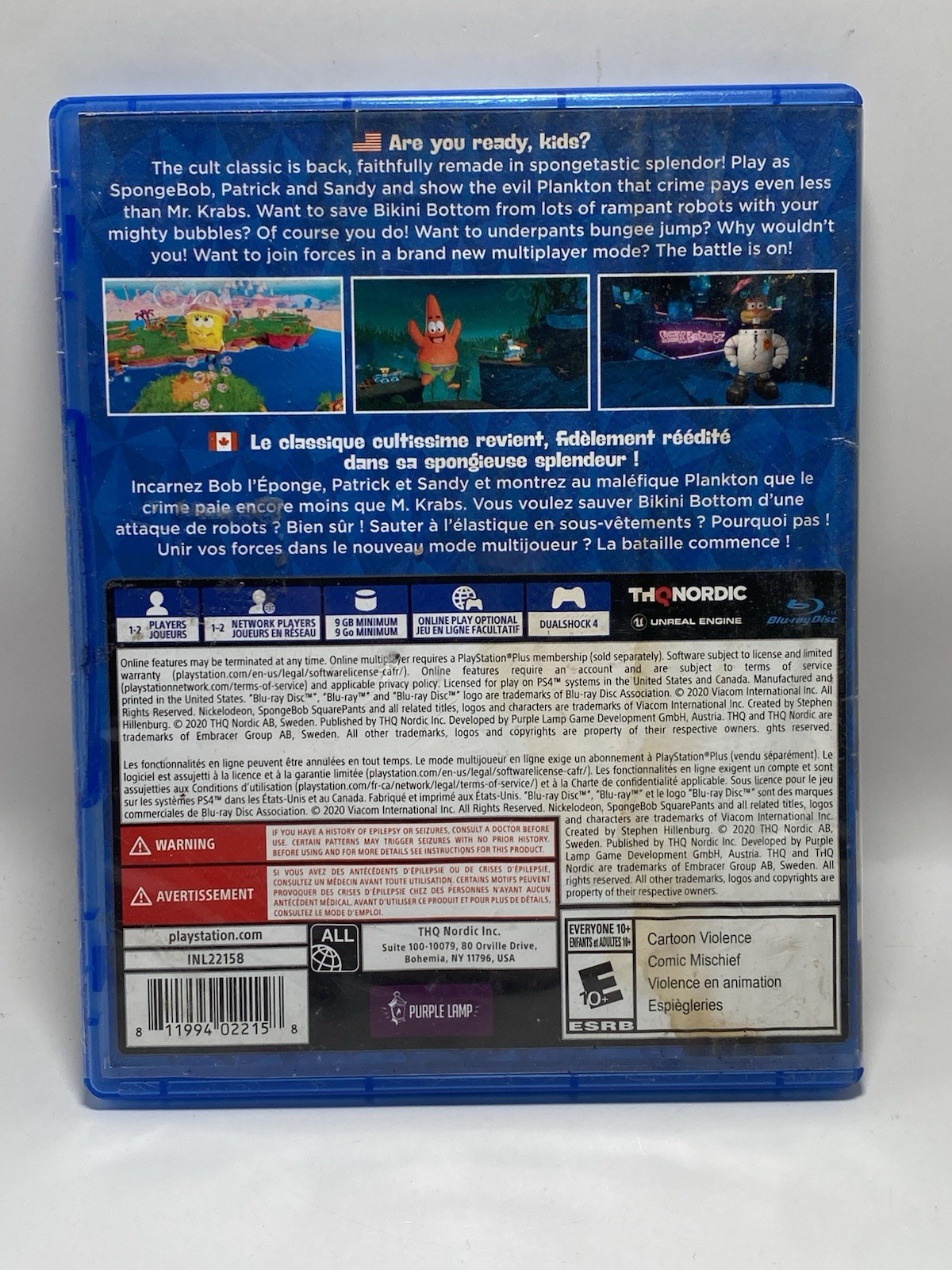 SpongeBob SquarePants Battle For Bikini Bottom Rehydrated (2020, Sony, PS4)