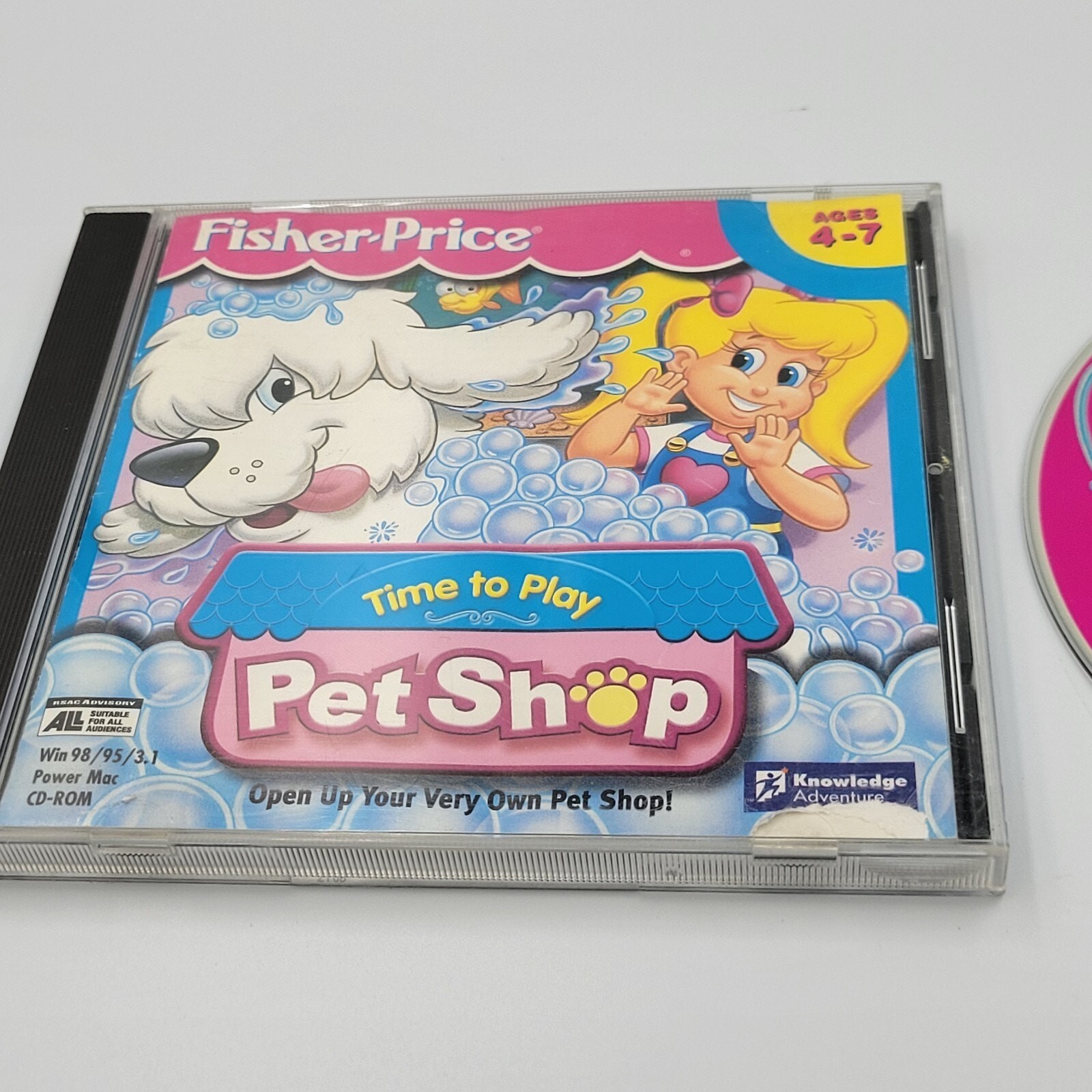 Fisher Price Time to Play Pet Shop Win 95 98 POWER Mac PC VIDEO GAME AGES 4-7