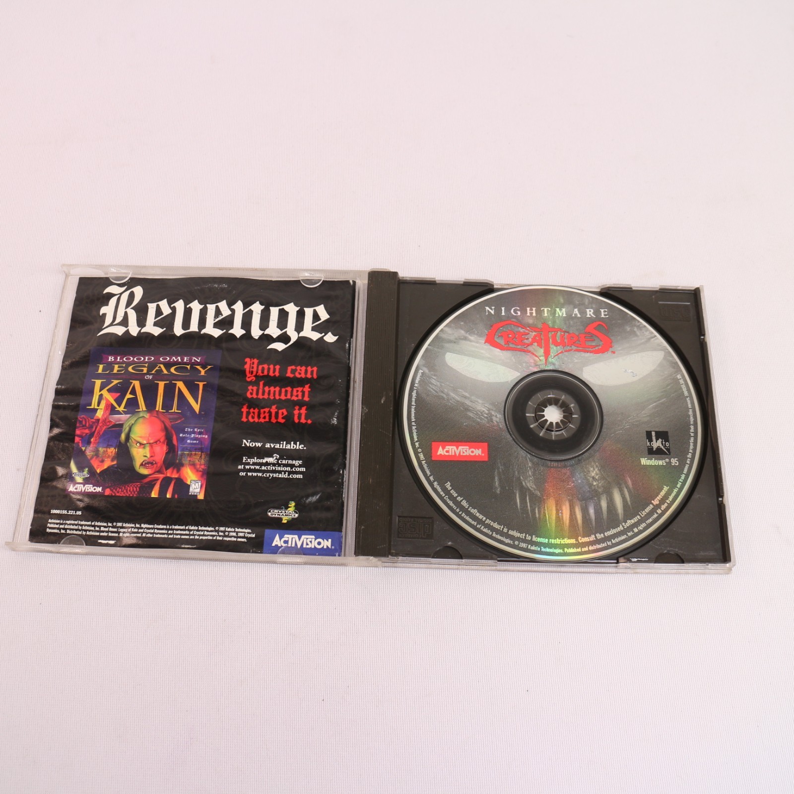 Nightmare Creatures PC CD-ROM Game Windows 95 Activision Complete Tested