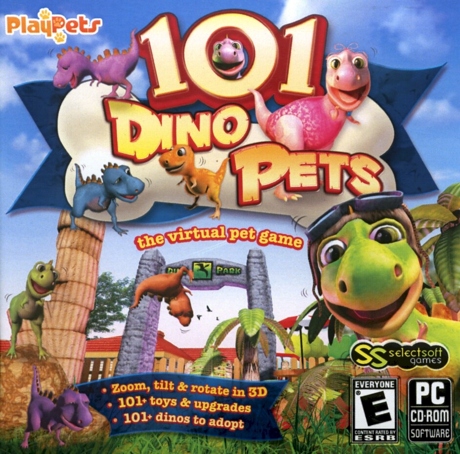 101 Dino Pets Virtual Pet Game * Windows 10 / 8 / 7 / Vista / XP * New & Sealed