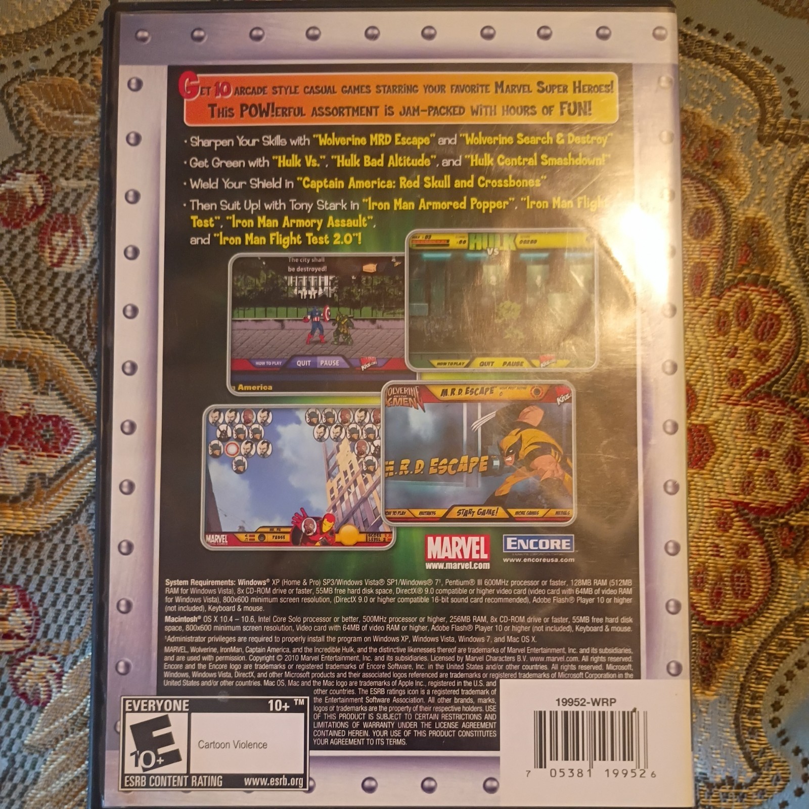 Marvel Action Pack – 10 PC Games – Hulk, Wolverine, Captain America, Iron Man