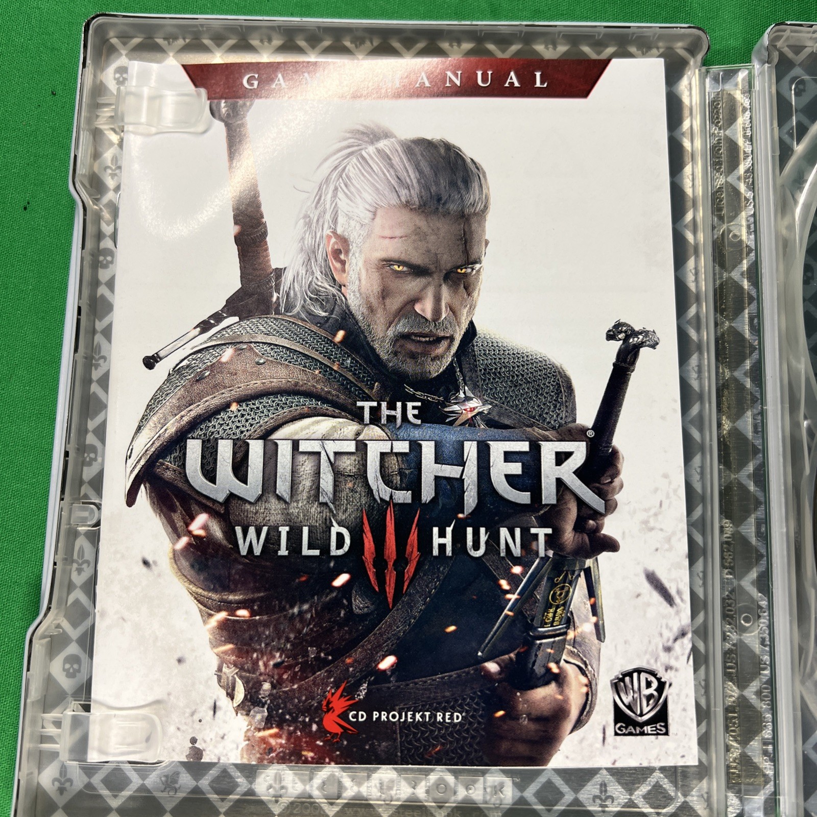 The Witcher 3 Wild Hunt PS4 Steelbook Complete w/ Manual & Blu-ray Disc