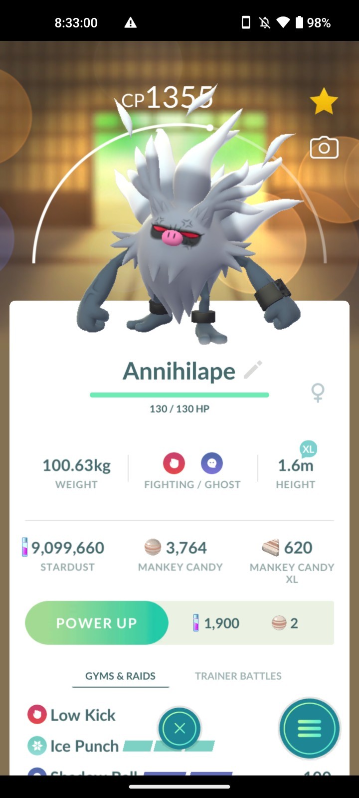 Non Shiny Annihilape For Great League With 3 Moves- Instant Trading ✅ Pokémon Go