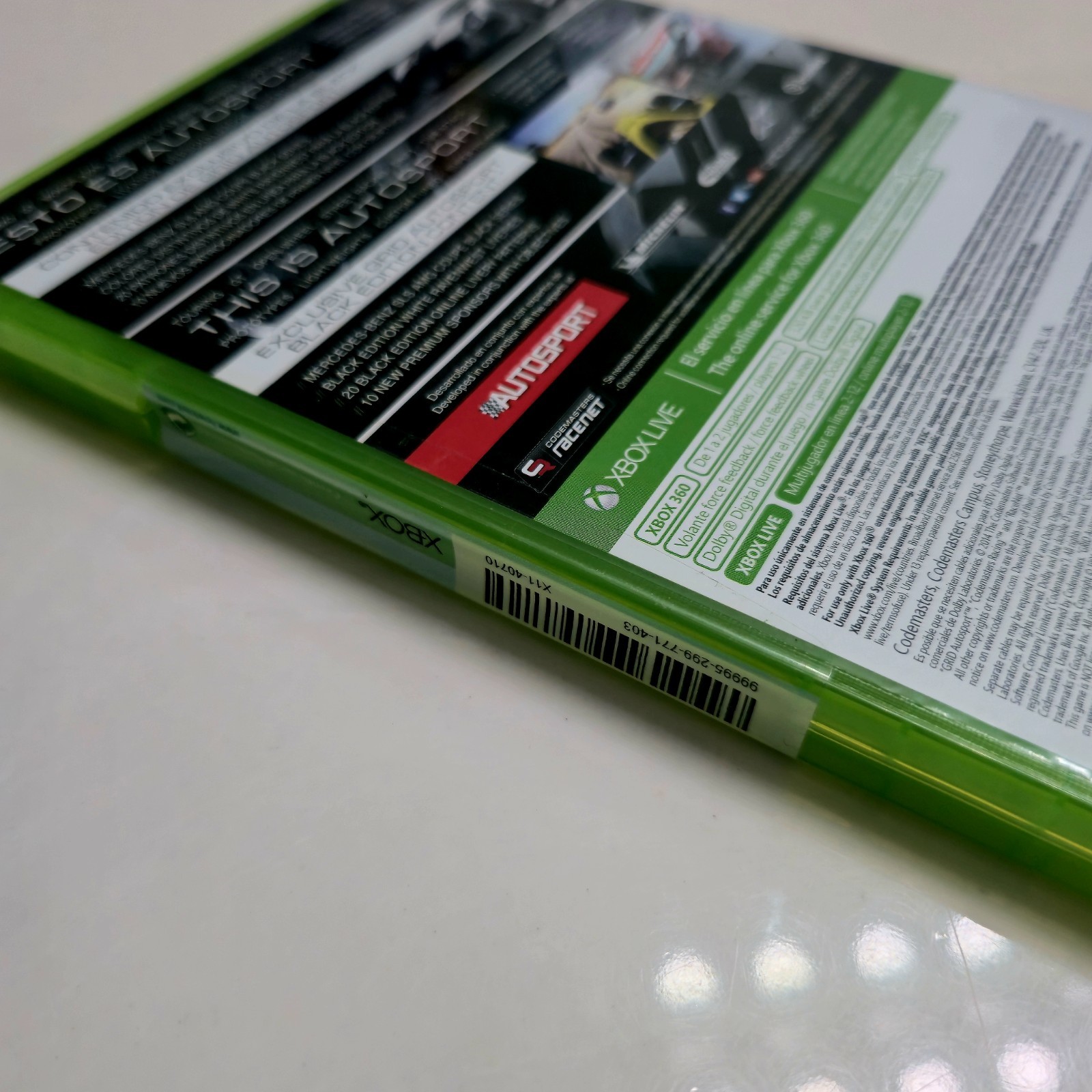 GRID Autosport Limited Black Edition Xbox 360 CIB Seal Security Sticker Complete