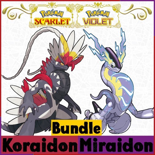 Shiny Koraidon & Miraidon Bundle Pokemon Scarlet Violet Events HOME SV