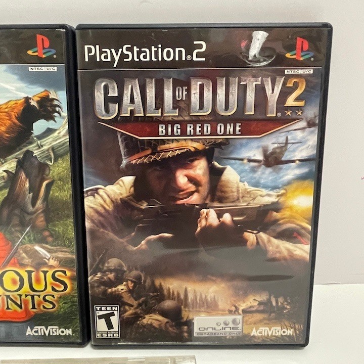3 Vintage PS2 Ps1 Gems Call of Duty 2 Dangerous Hunts Dark Stone Untested