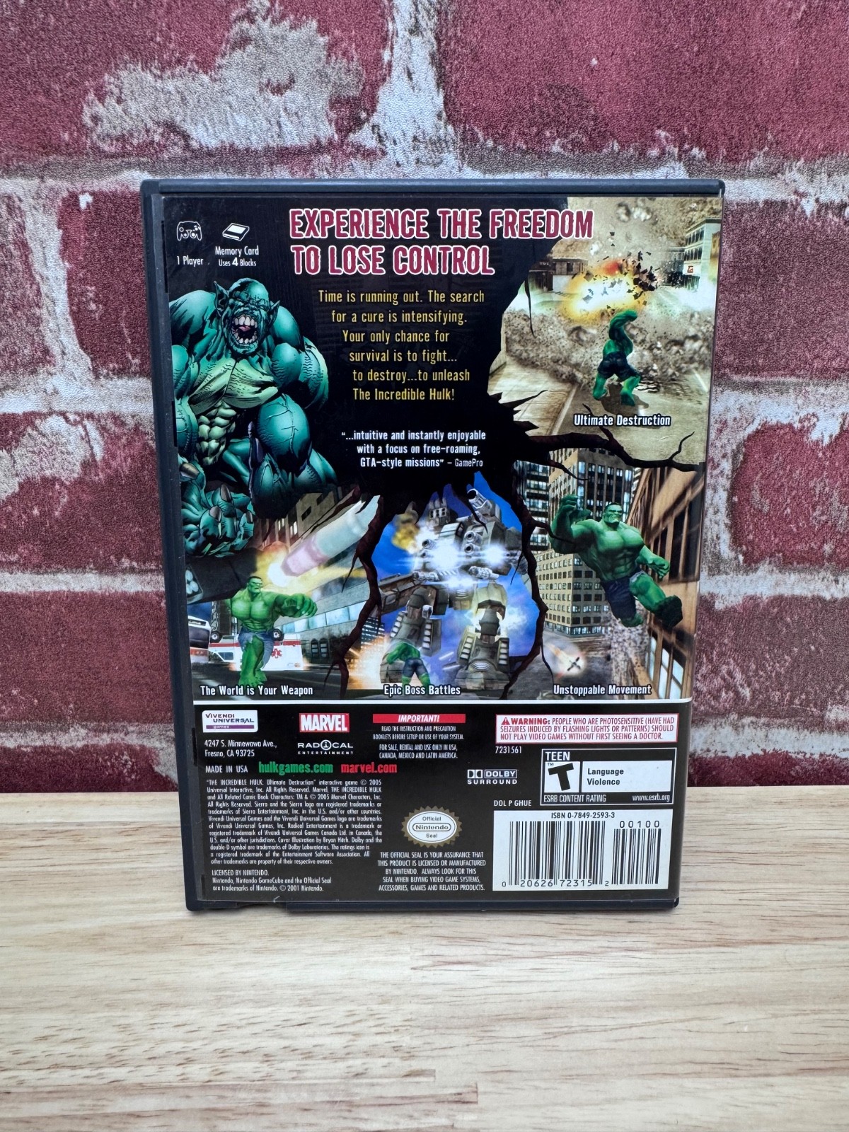 The Incredible Hulk Ultimate Destruction (Nintendo GameCube, 1995)