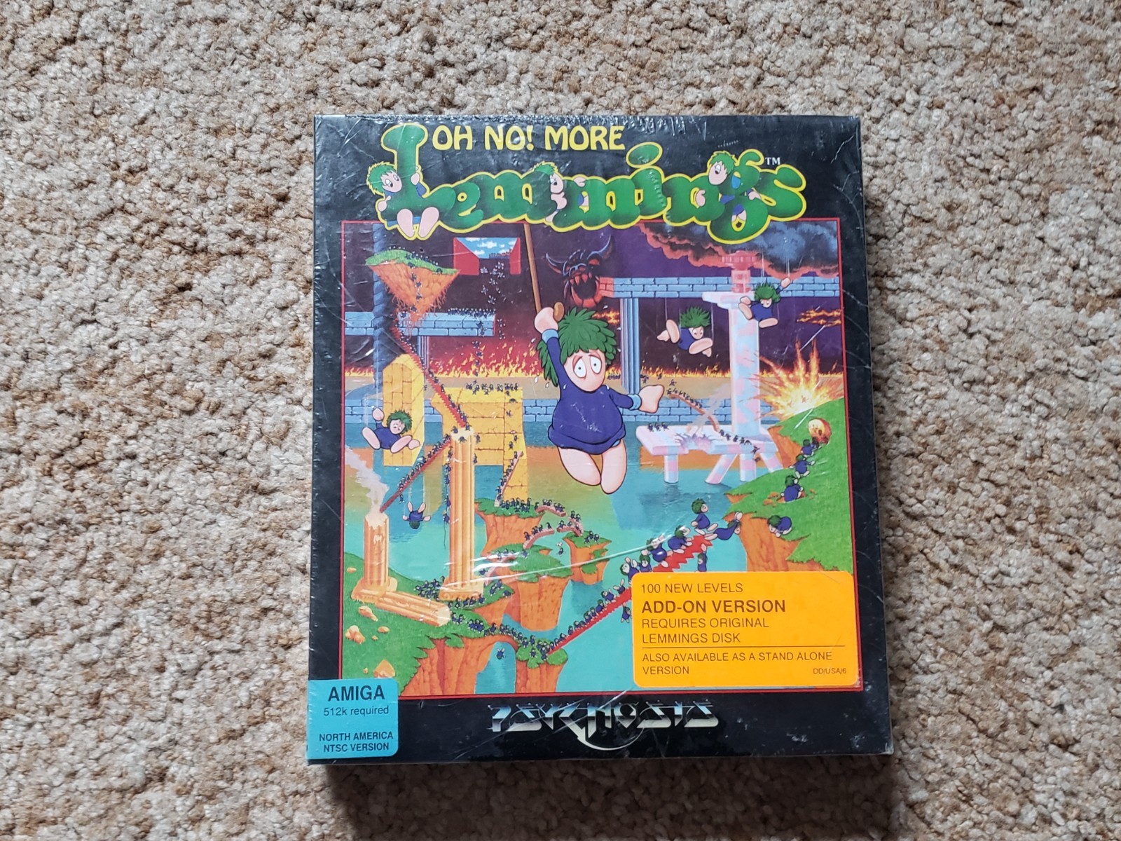 Oh No! More Lemmings Psygnosis Commdore Amiga New Sealed Add-On Version 1991 No