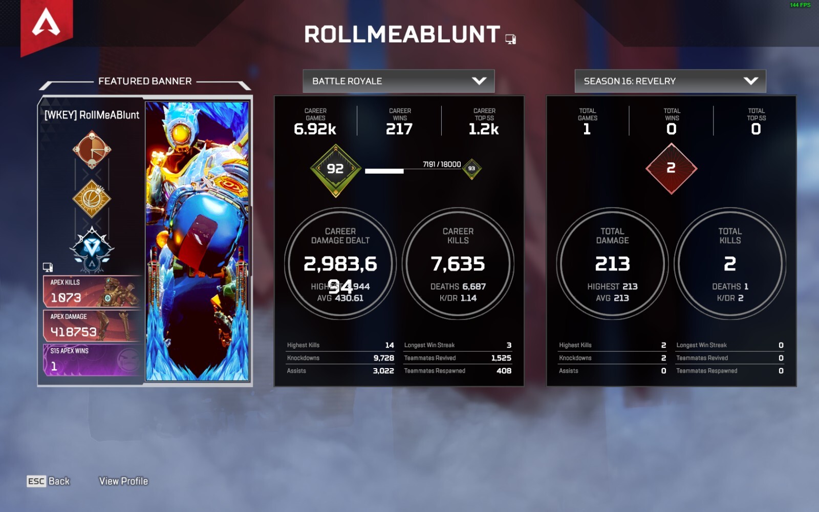 (PC) Apex Legends STACKED account 4 Heirlooms 