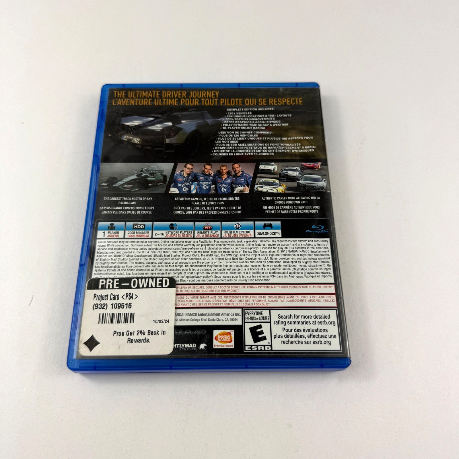 Project Cars: Complete Edition Game Sony PlayStation 4 PS4 (2016) Free Shipping!