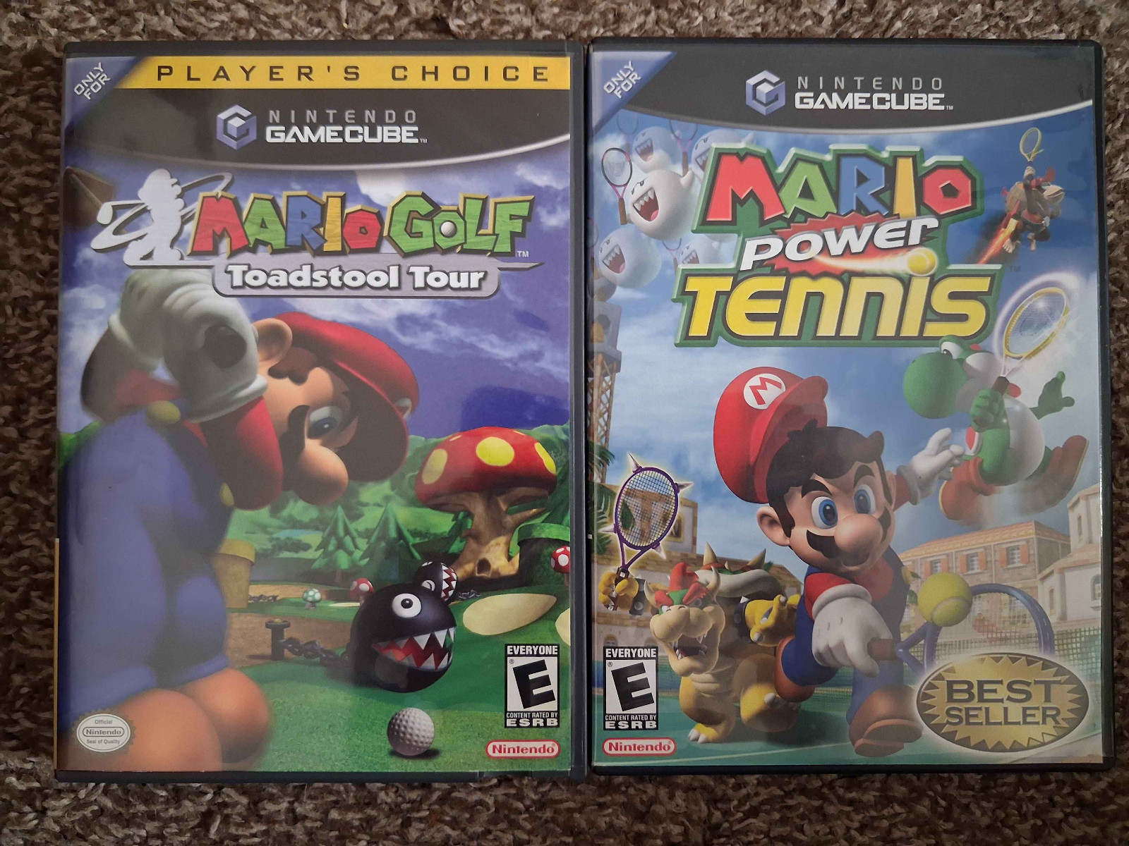 Nintendo GameCube Lot: Mario Golf: Toadstool Tour & Mario Power Tennis