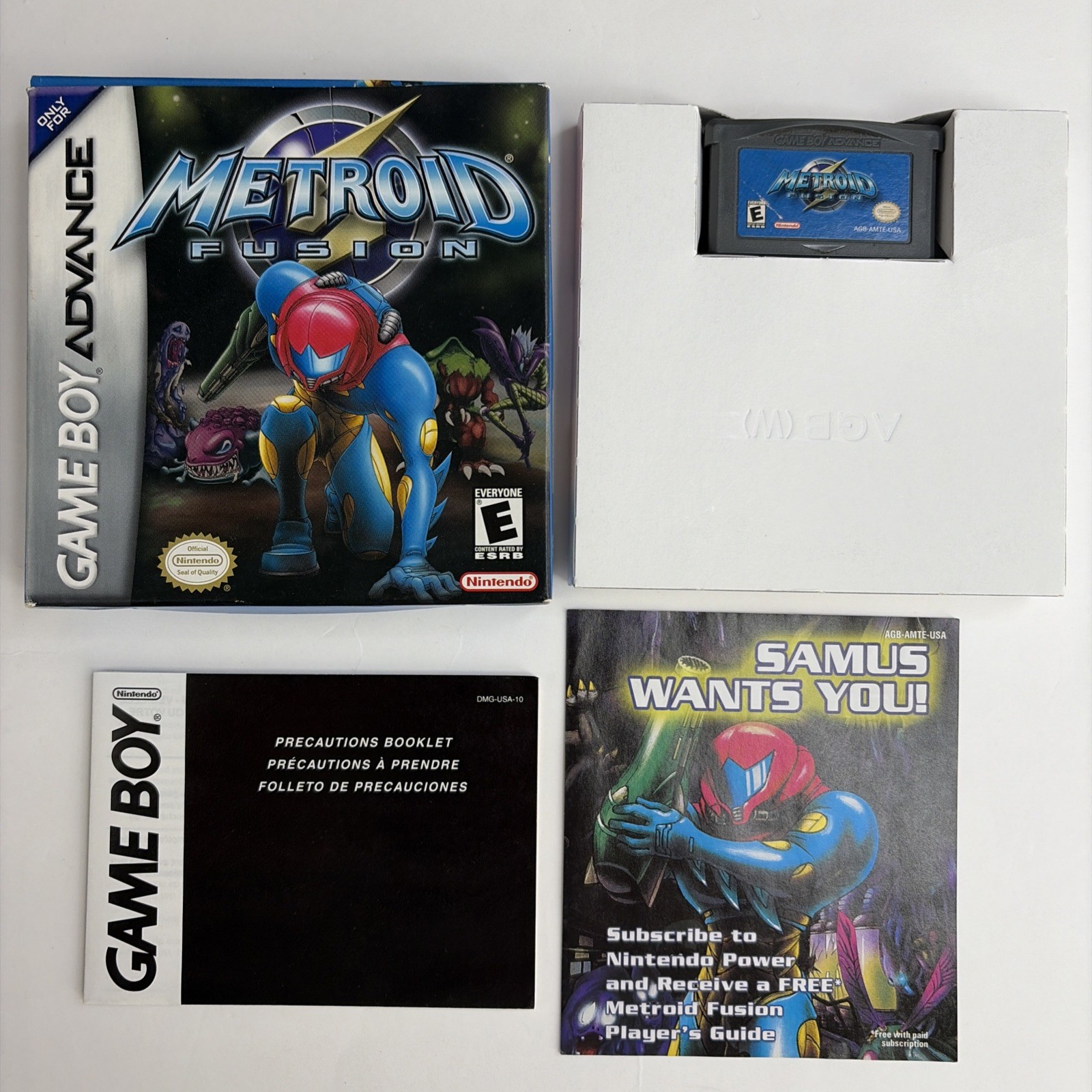 Metroid Fusion GBA Game Boy Advance Near CIB Authentic In Box Inserts