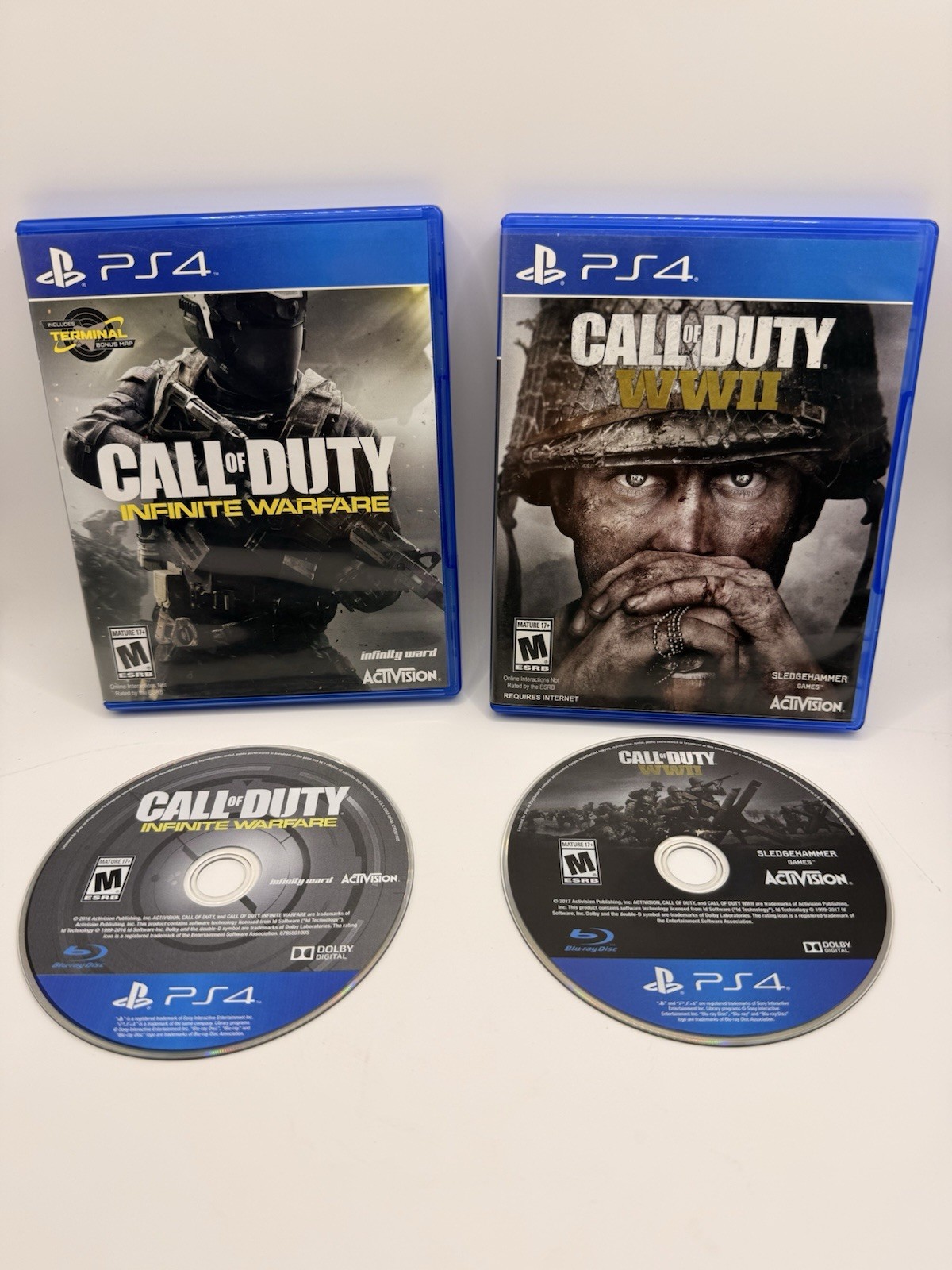 Call of Duty Infinite Warfare & WWII PS4 Lot 2 Games Complete PlayStation 4