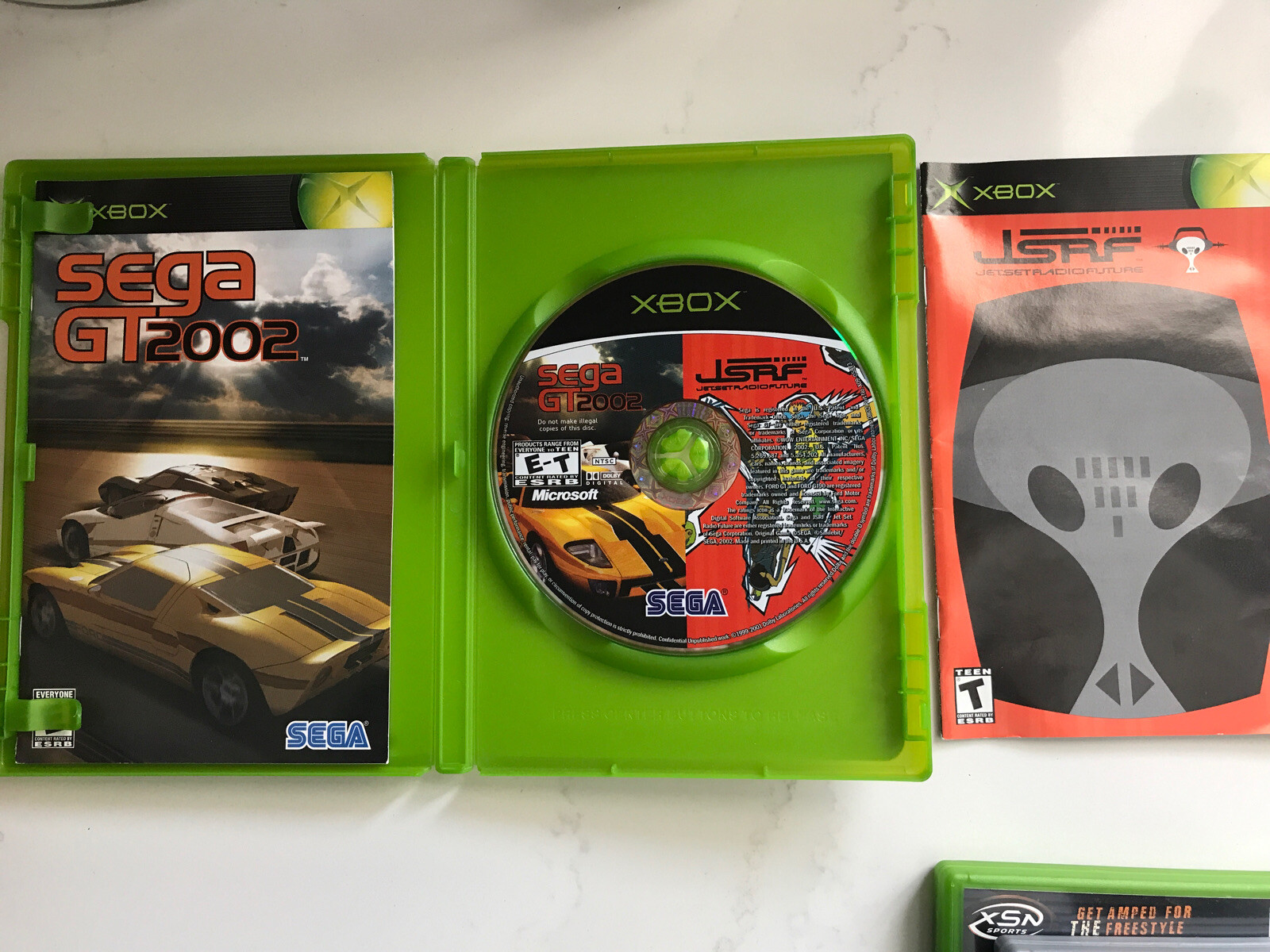 Xbox- Lot Of 4 Sega GT 2002/JSRF – SSX3 – Amped 2- Project Gotham Racing Preown