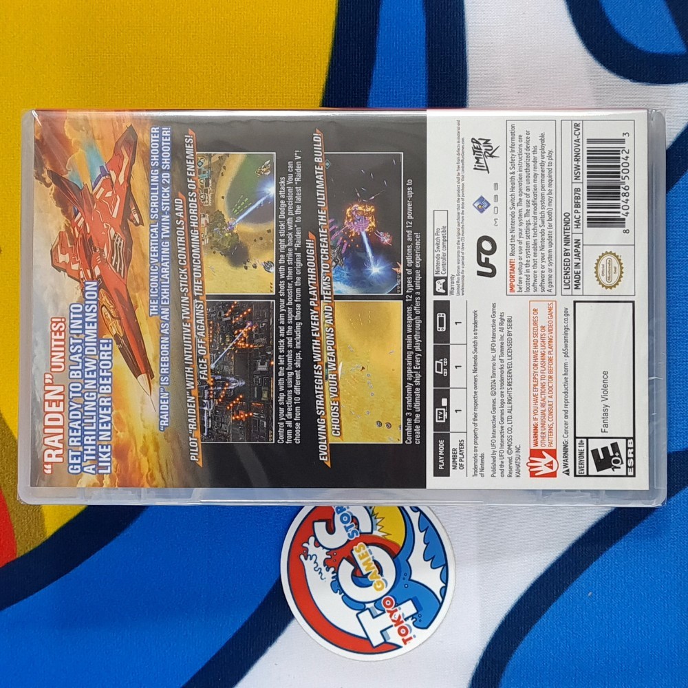 Raiden NOVA Nintendo Switch US Physical Game [Multi-Language/Action Shooting] NE
