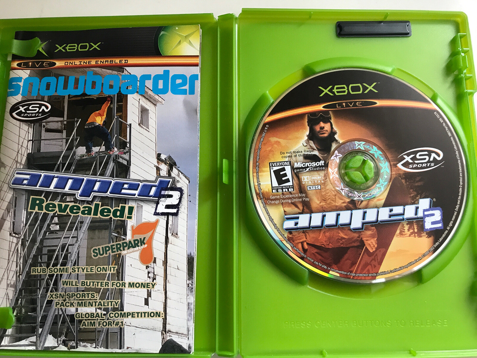 Xbox- Lot Of 4 Sega GT 2002/JSRF – SSX3 – Amped 2- Project Gotham Racing Preown