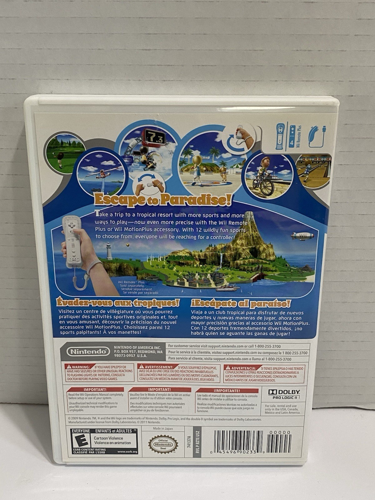 Nintendo Wii Sports Resort Complete In Box CIB With Manual Inserts Original Case